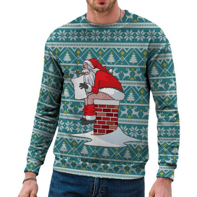 Wholesale Christmas Printed Long Sleeve Sweatshirt Crew Neck Sweatshirt